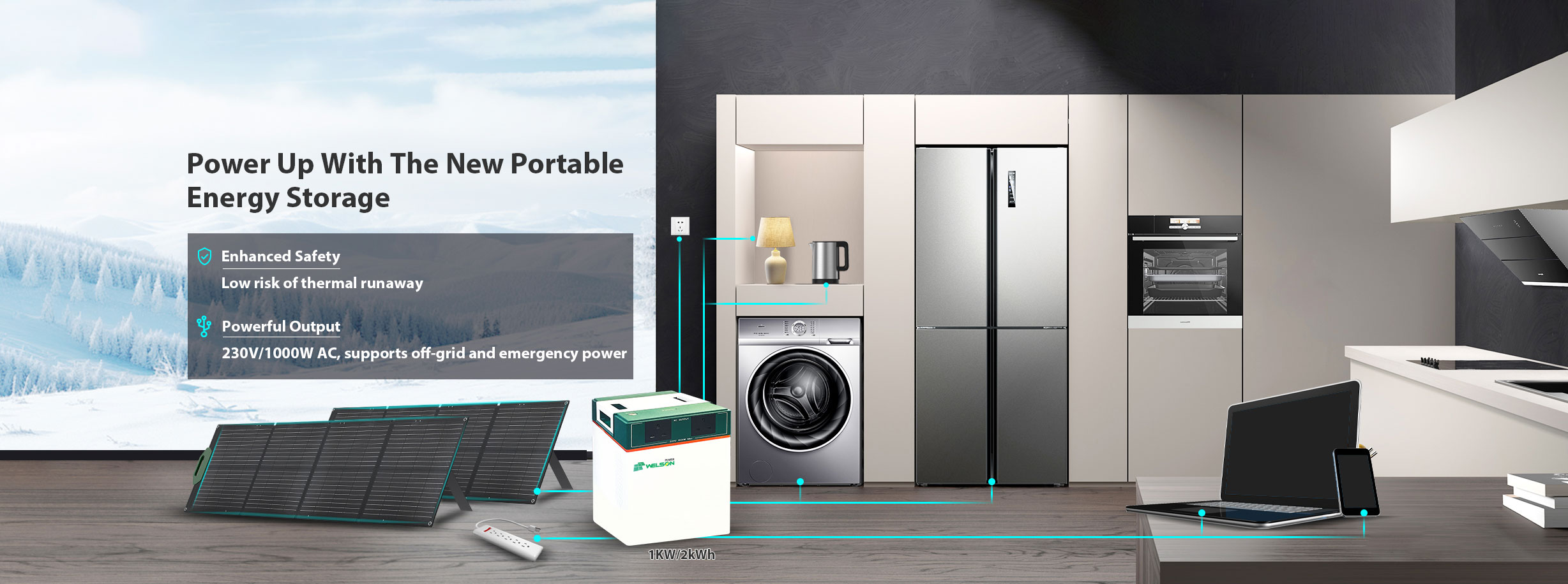 WSP-2 2kWh Portable Energy Storage Solution 